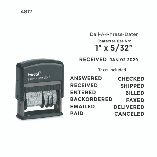 Trodat 4817 Printy Dater Stamp