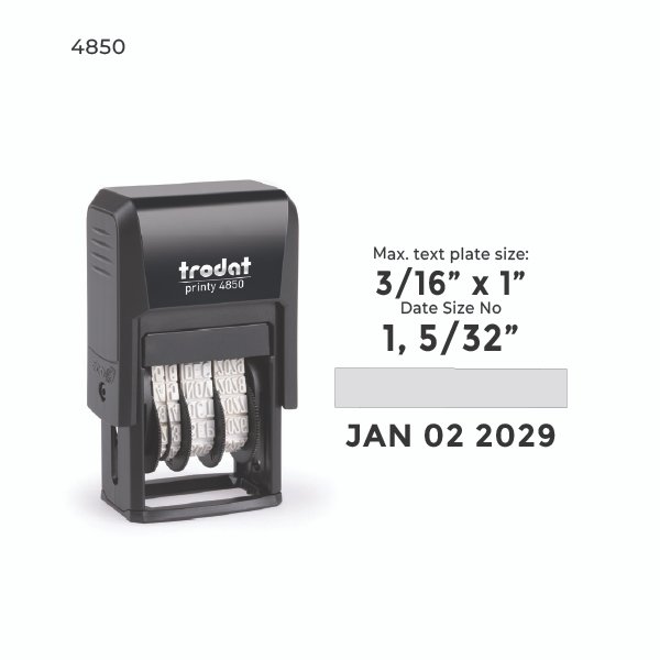 Trodat 4850 Printy Dater Stamp
