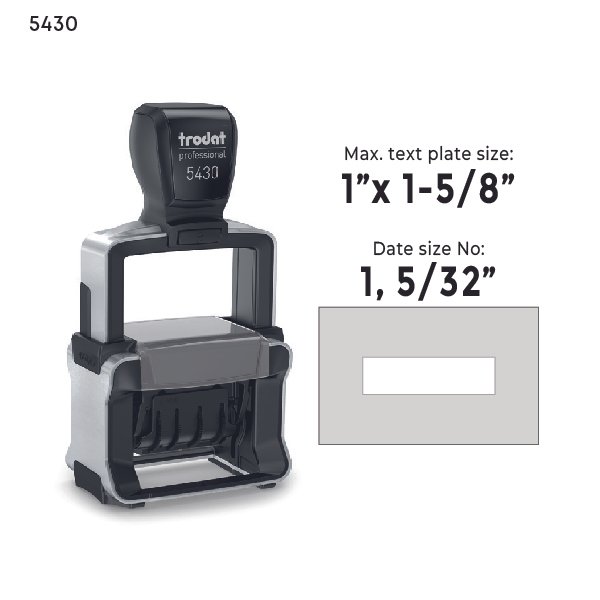 Trodat Professional 5430 Self-Inking Dater Stamp