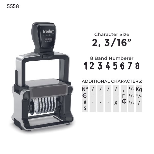 Trodat Professional 5558 Self-Inking Numberer Stamp