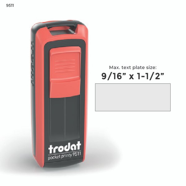 Trodat Pocket Printy Text Stamp 9511