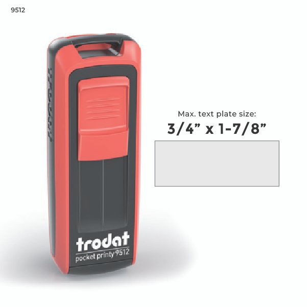 Trodat Pocket Printy Text Stamp 9512