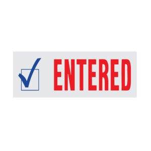 Entered Stock Rubber Stamps