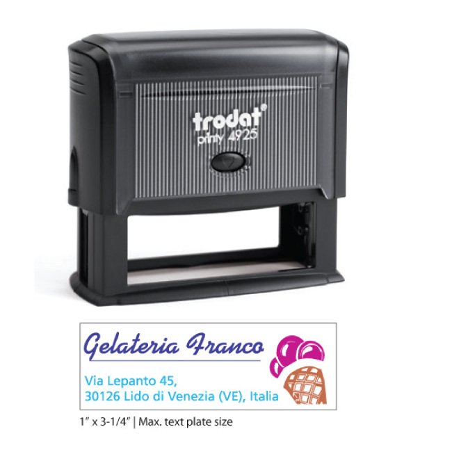 Trodat Printy 4925 Text Stamp (Round)